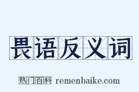 畏语反义词是什么意思的图片